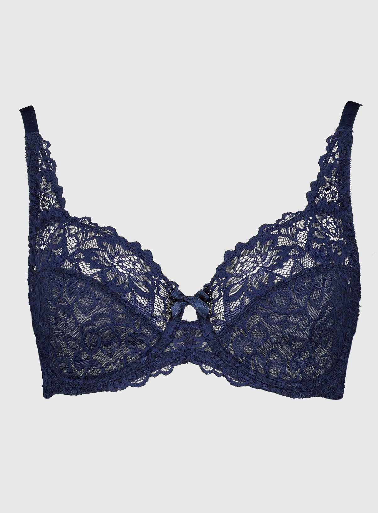 Navy Comfort Lace Full Cup Bra Review