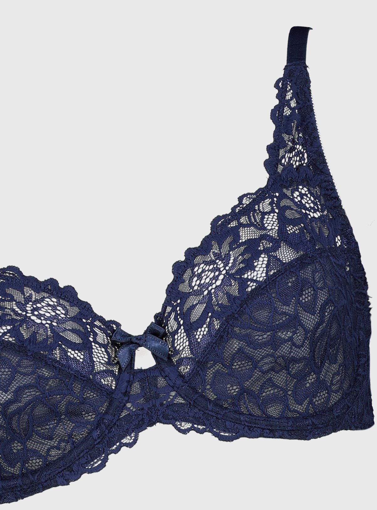 Navy Comfort Lace Full Cup Bra Review