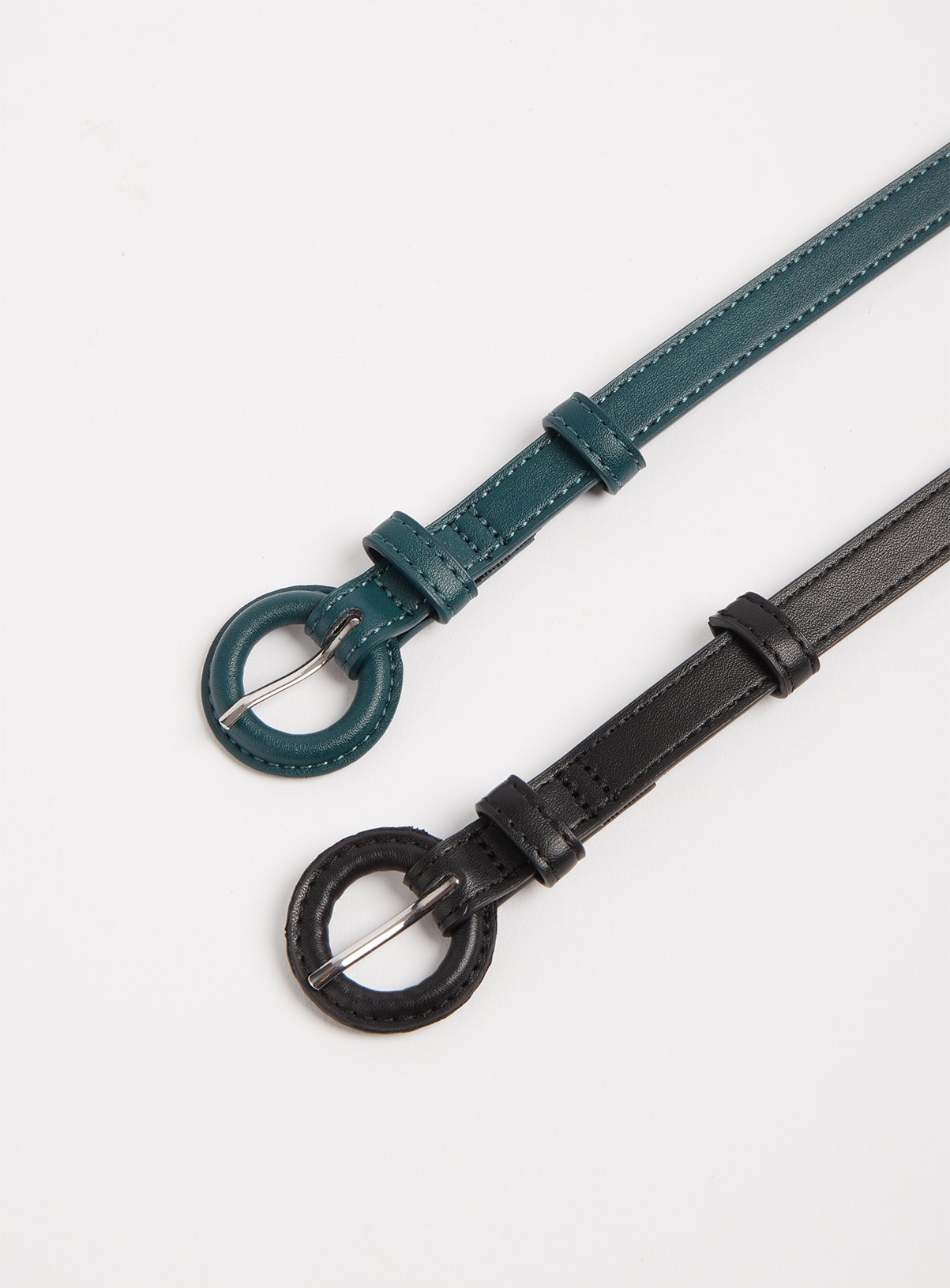 Black & Teal Green Thin Belt 2 Pack Review