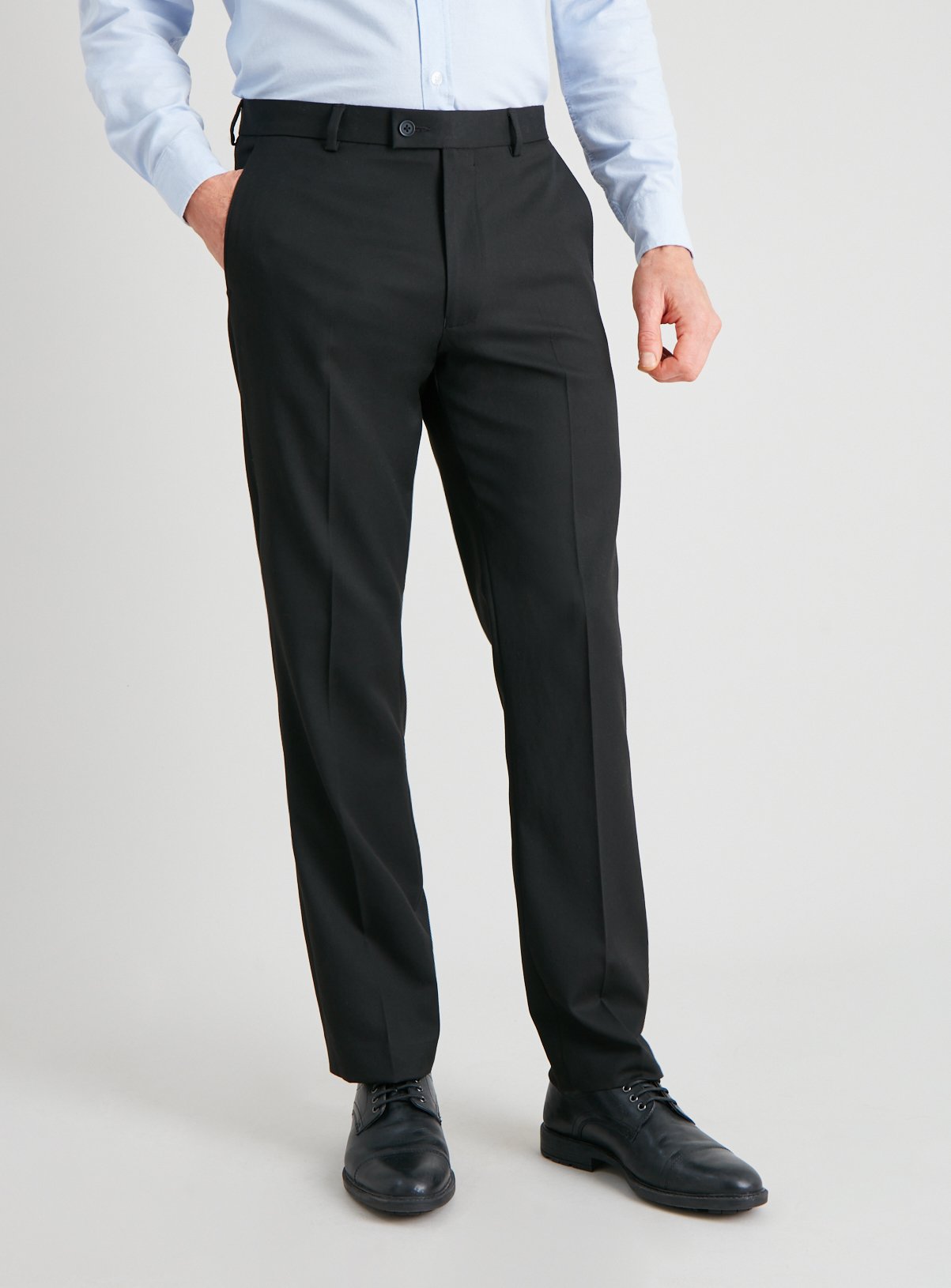 Black Gaberdine Tailored Fit Trousers Review