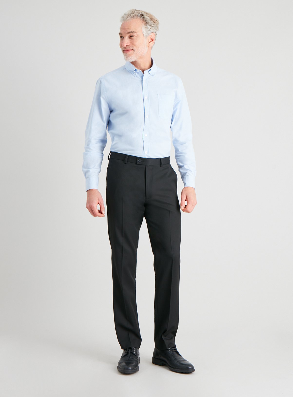 Black Gaberdine Tailored Fit Trousers Review