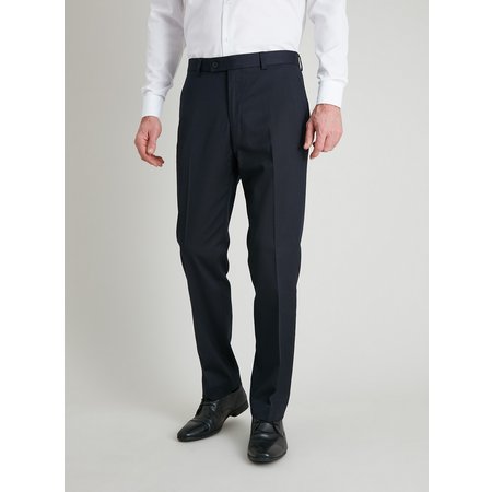 Navy Tailored Fit Suit Trousers With Stretch - W42 L29