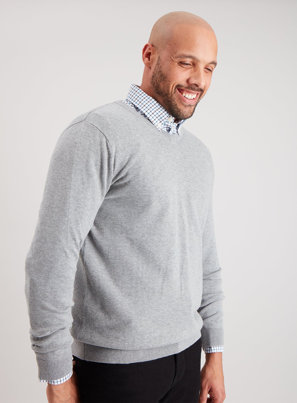 Light Grey Marl V-Neck Jumper Review