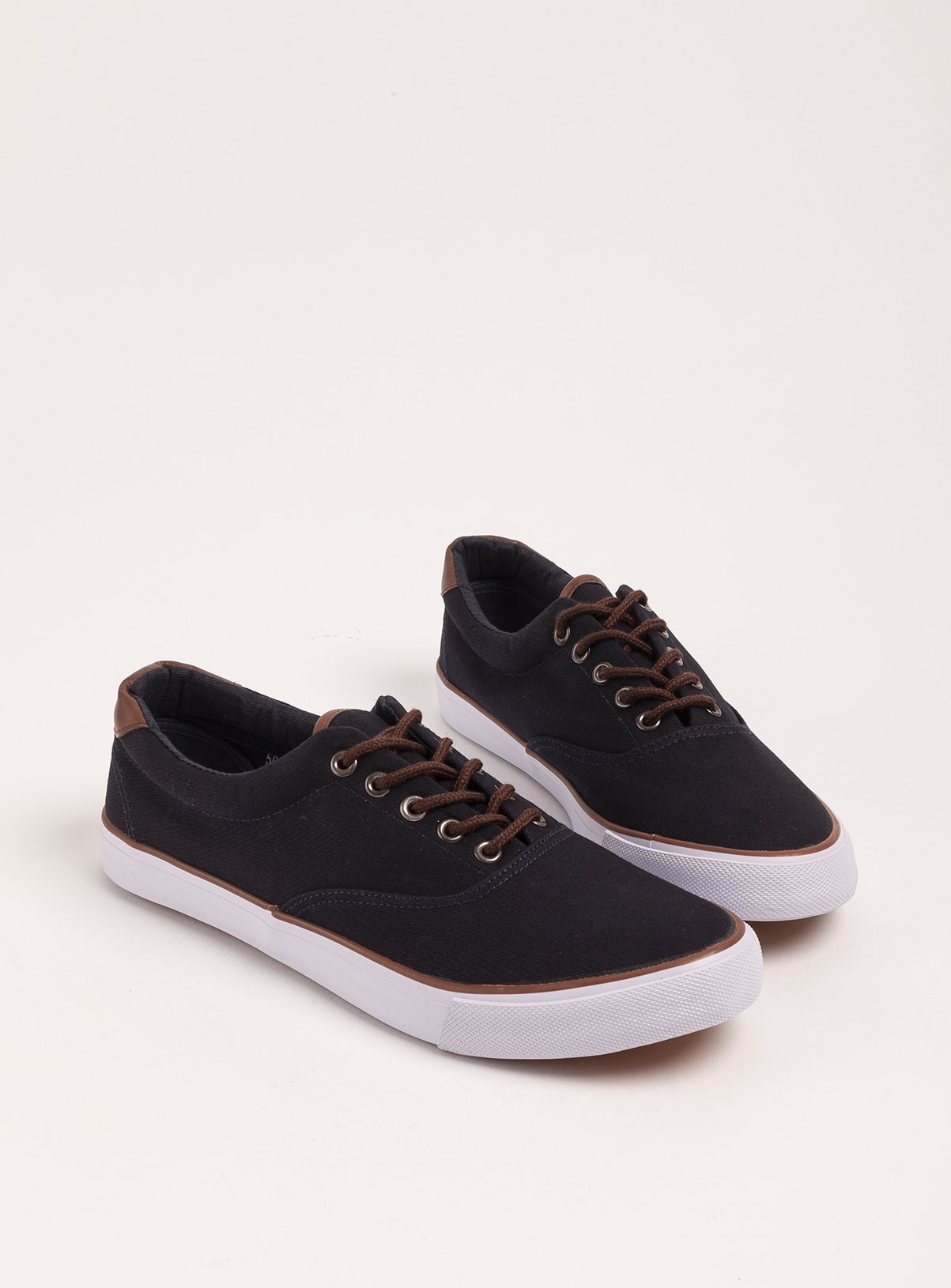 Navy Lace Up Canvas Trainers Review