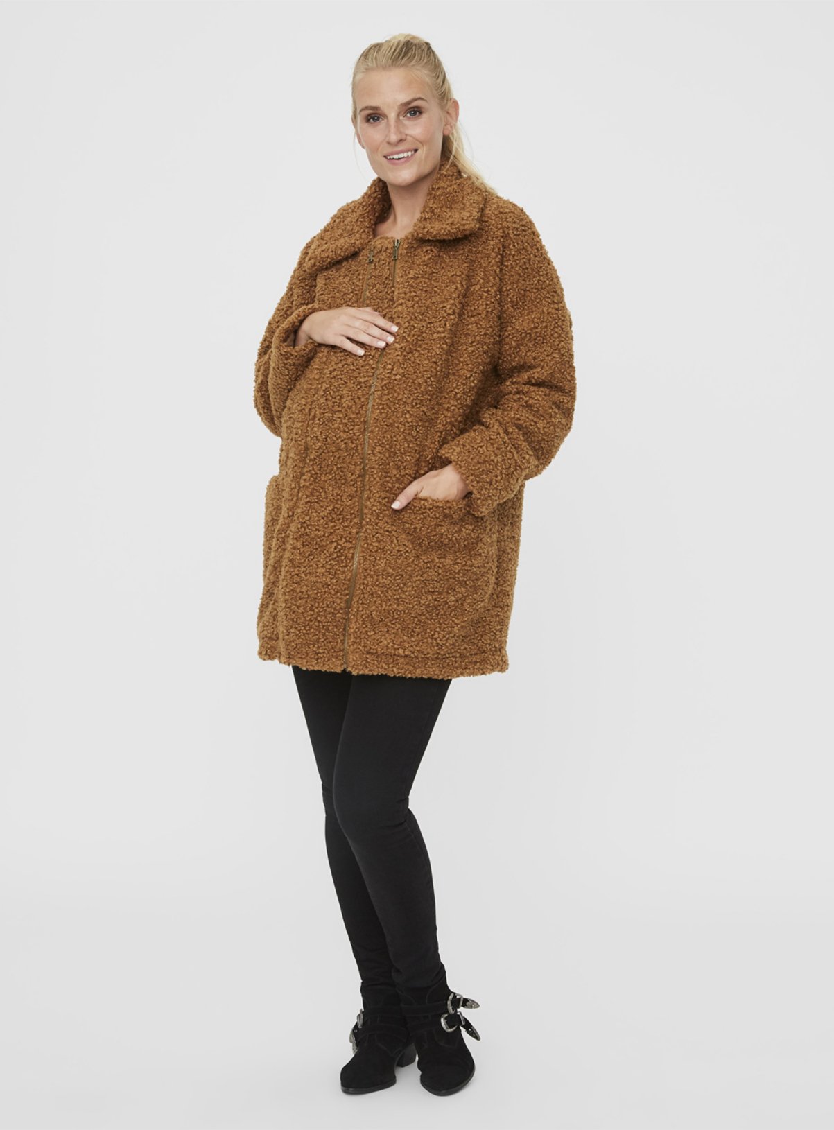 Brown Teddy 2-In-1 Maternity Coat Review