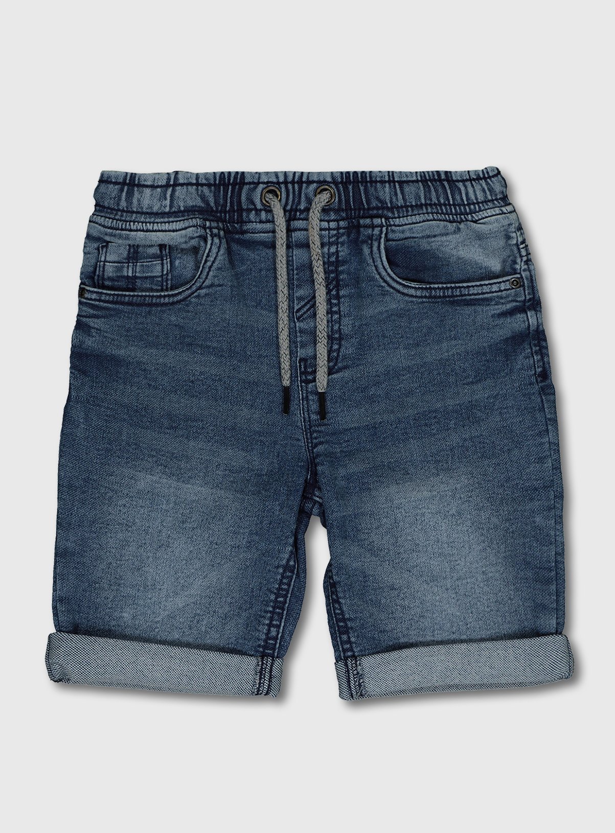 Blue Denim Regular Fit Shorts With Stretch Review