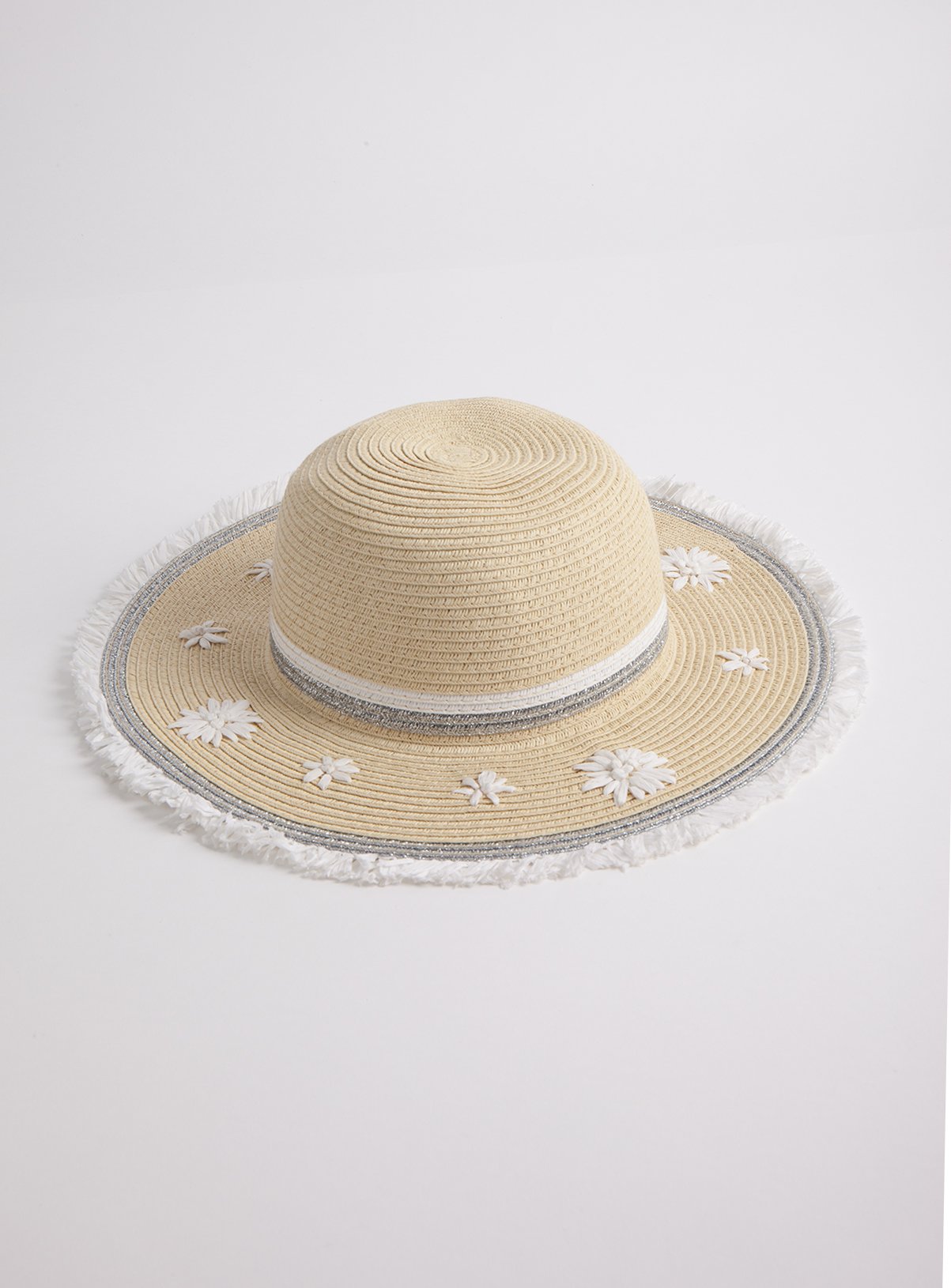 Cream Woven Flower Straw Sun Hat Review