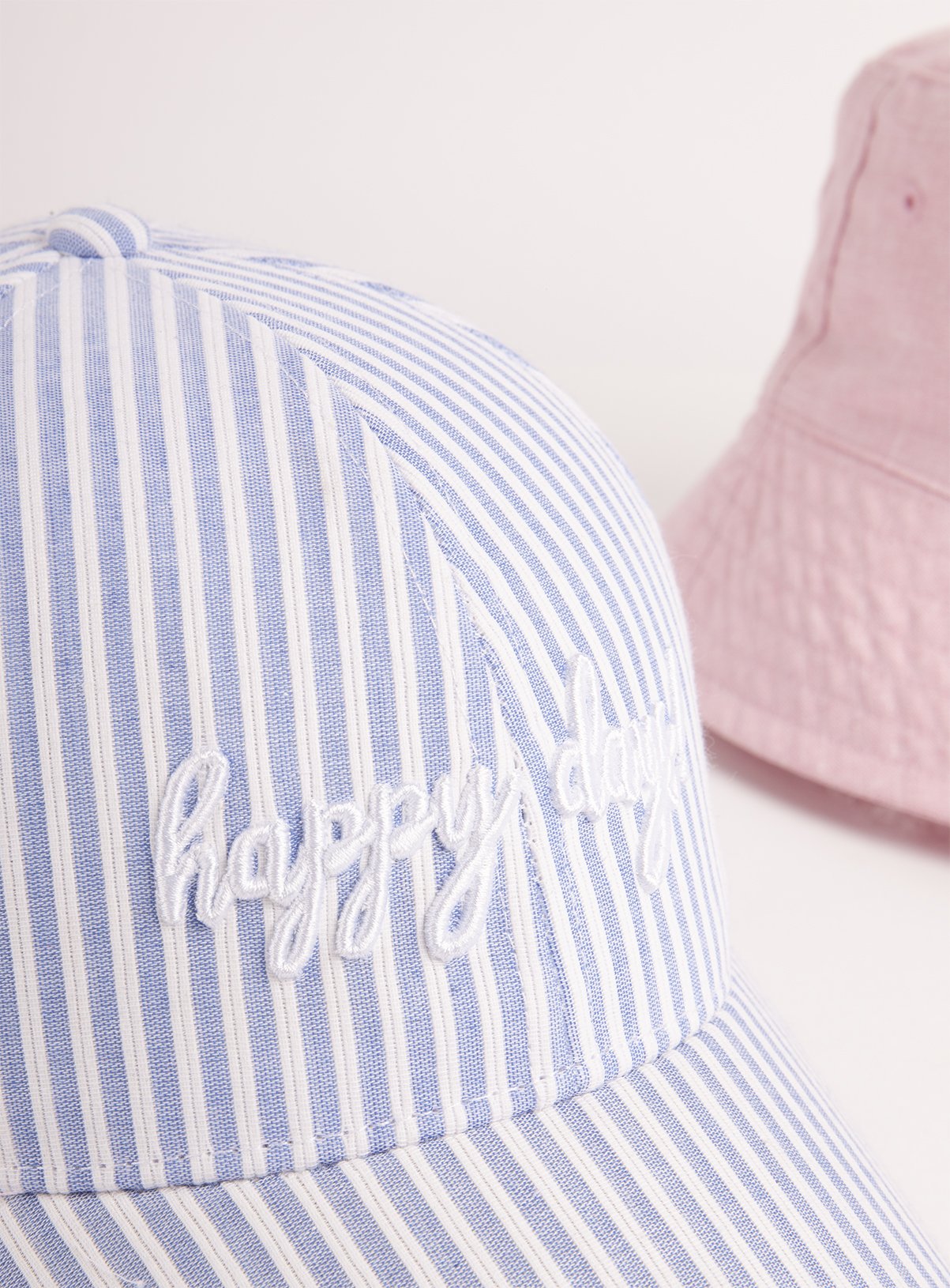 Blue & White Stripe Cap & Pink Bucket Hat 2 Pack Review