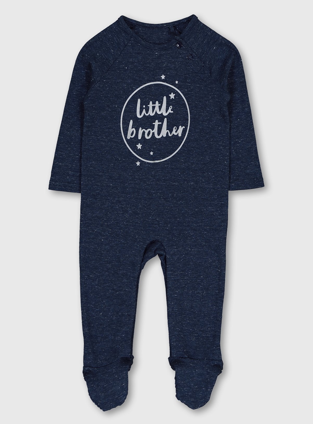 Navy Marl & Silver 'Little Brother' Sleepsuit Review