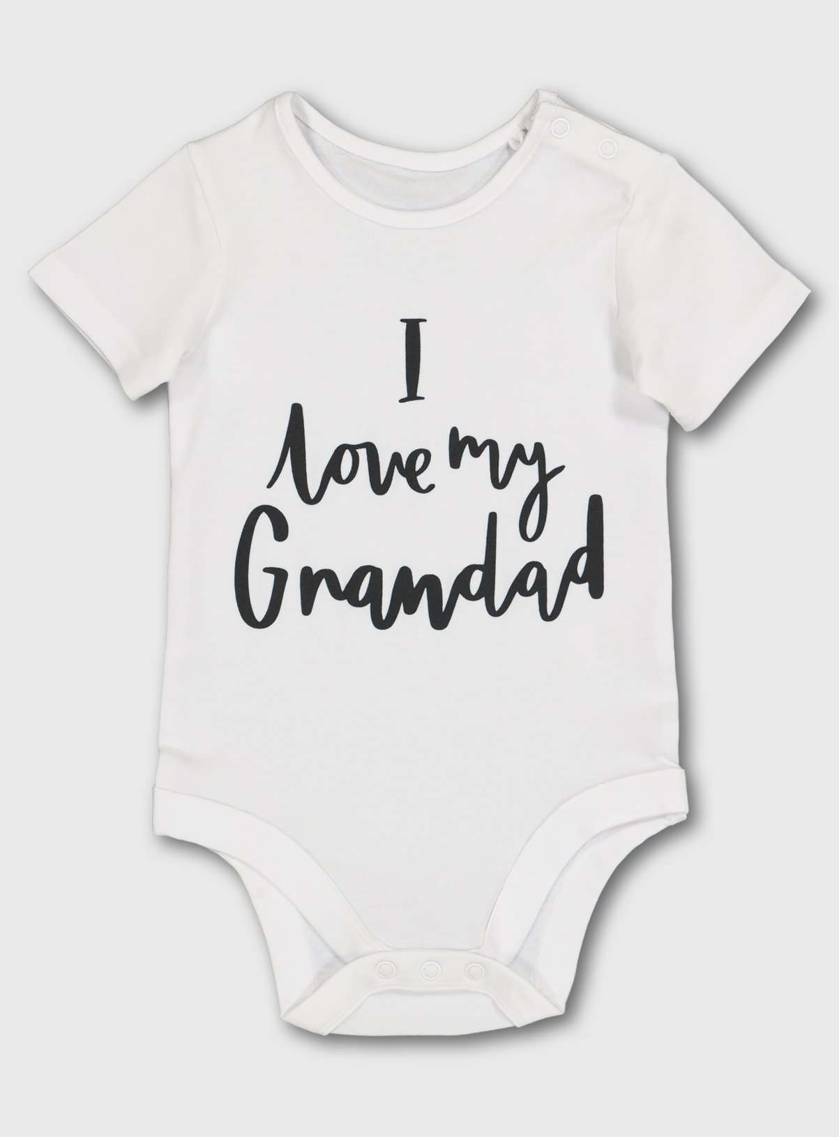 White 'I Love My Grandad' Slogan Bodysuit Review