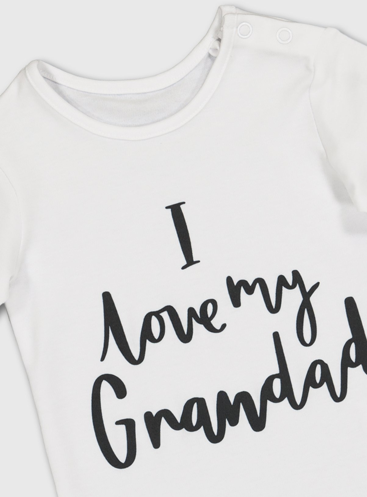 White 'I Love My Grandad' Slogan Bodysuit Review