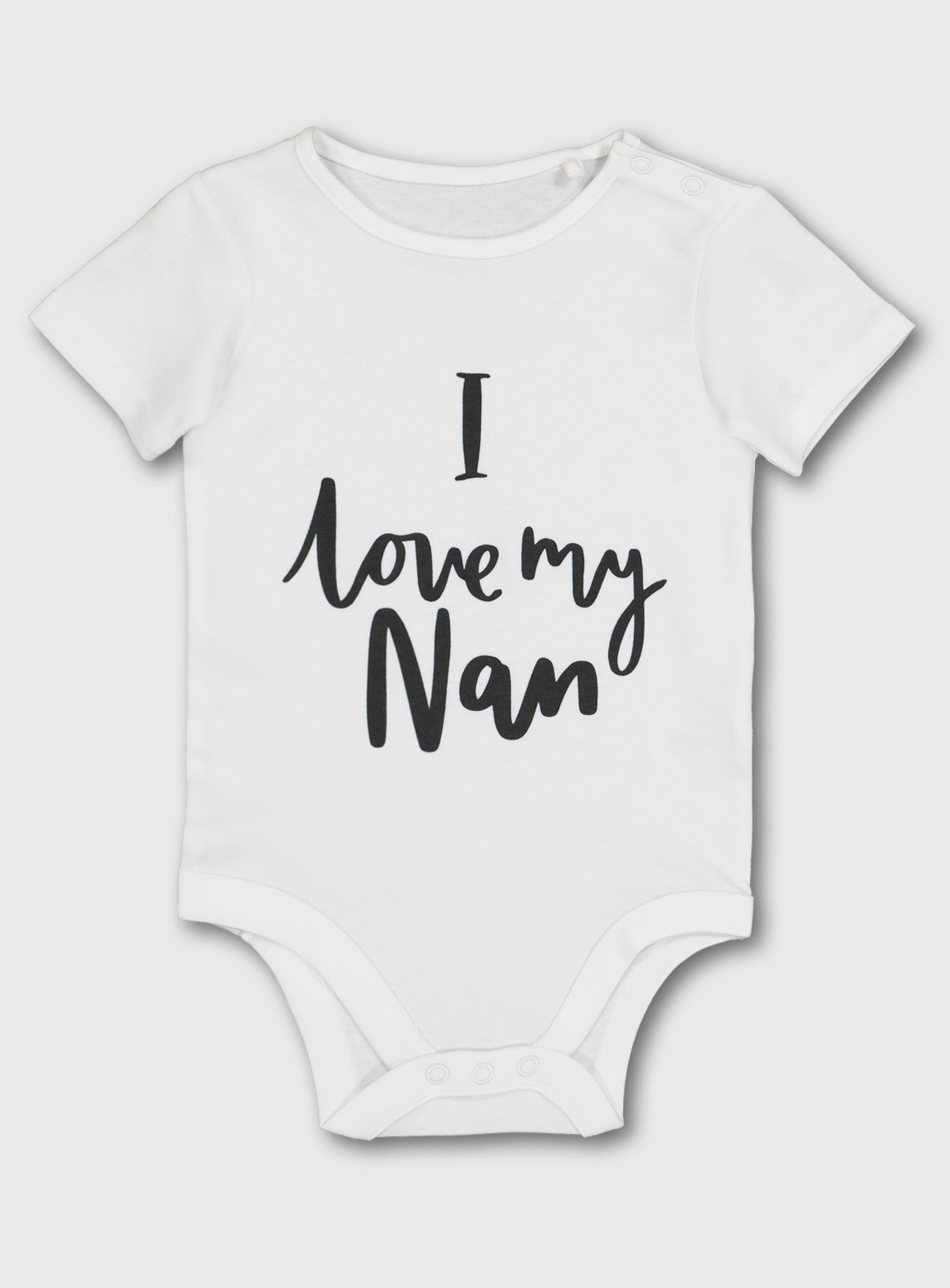 White 'I Love My Nan' Slogan Bodysuit Review