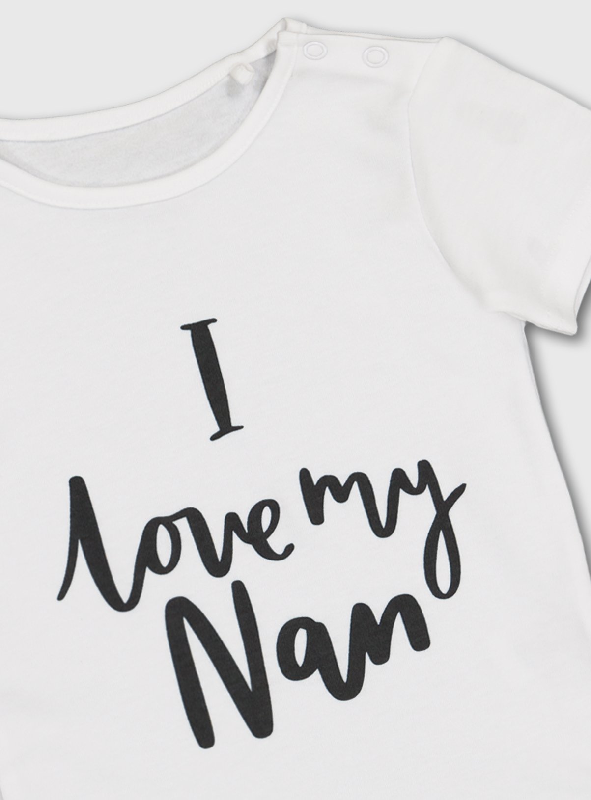 White 'I Love My Nan' Slogan Bodysuit Review