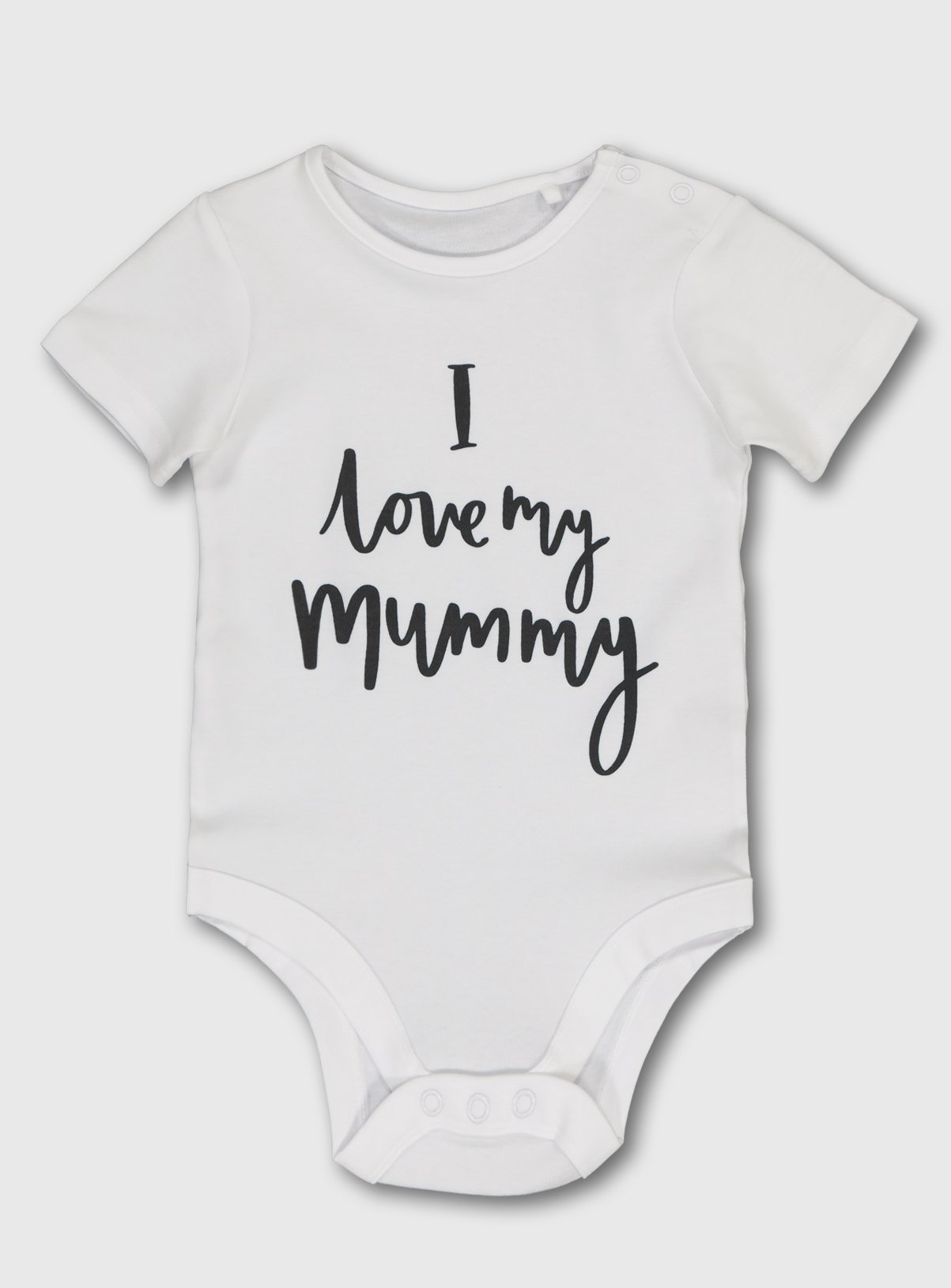 White 'I Love My Mummy' Slogan Bodysuit Review