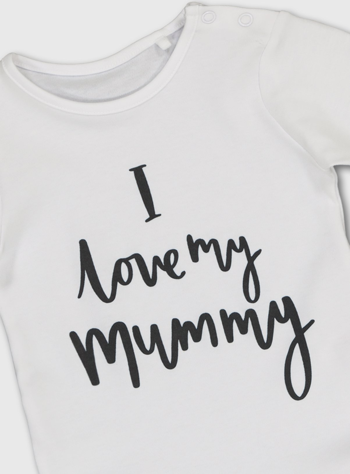 White 'I Love My Mummy' Slogan Bodysuit Review