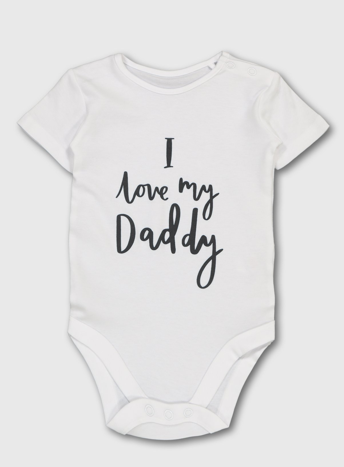 White 'I Love My Daddy' Slogan Bodysuit Review