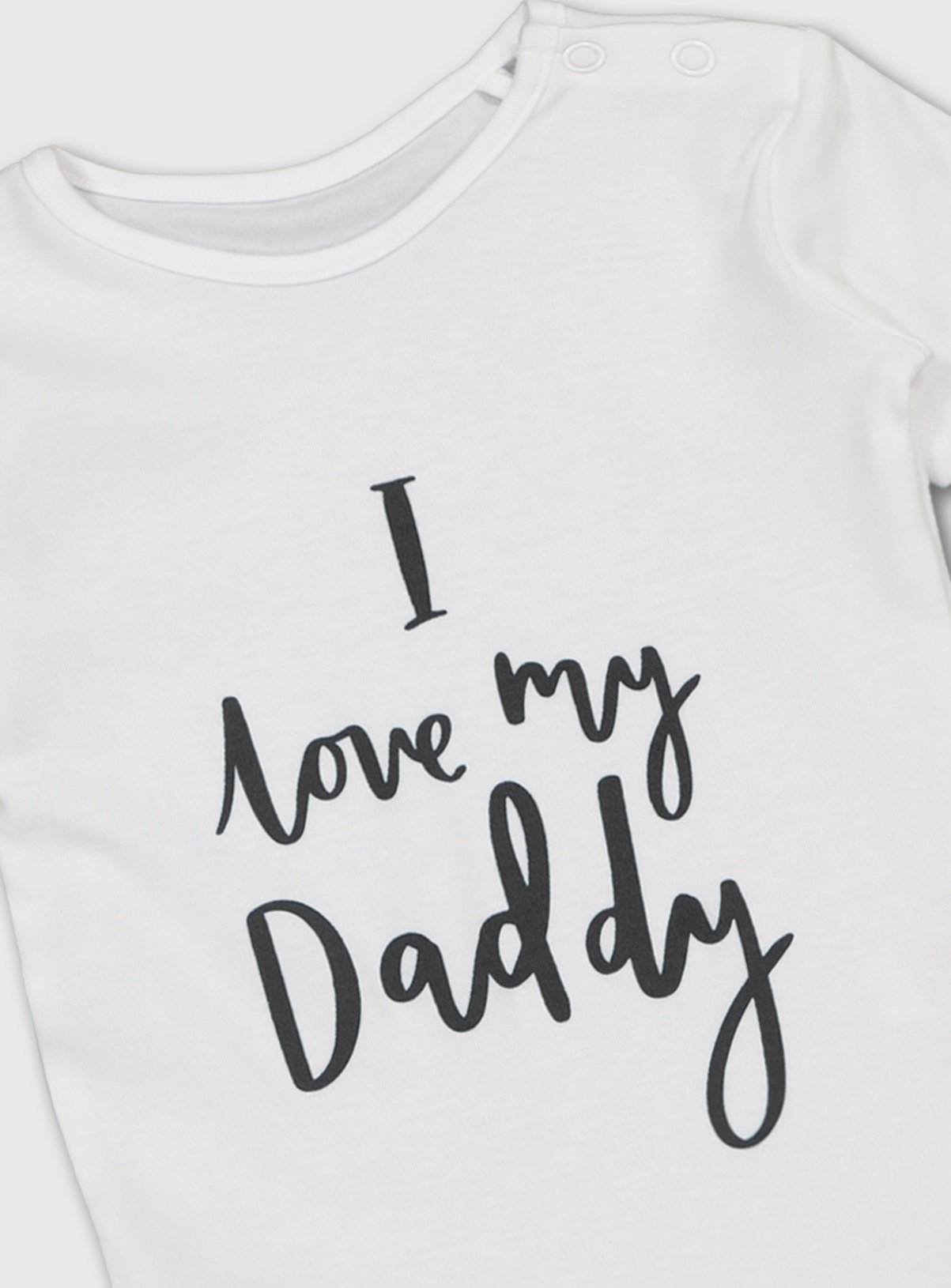 White 'I Love My Daddy' Slogan Bodysuit Review