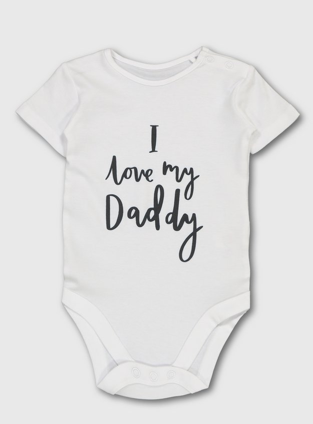 Baby White I Love My Daddy Slogan Bodysuit Newborn 12 Months Tu Clothing