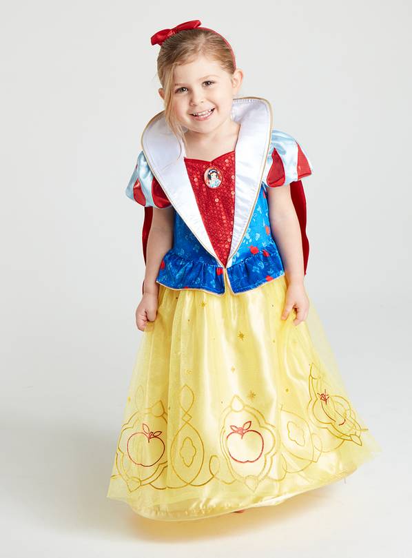 UK Stock Halloween Girls Snow White Princess Fancy Dress Costume 4-7 year 