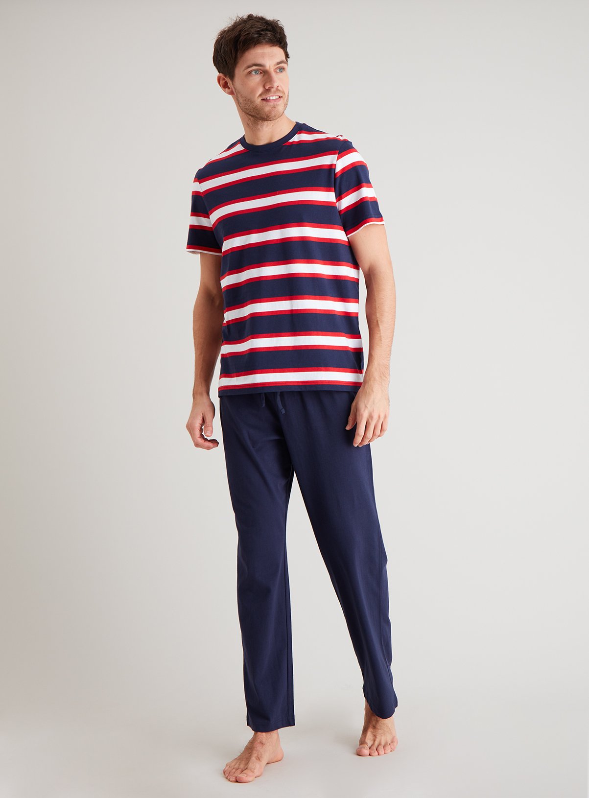 Navy & Red Block Stripe Pyjamas Review