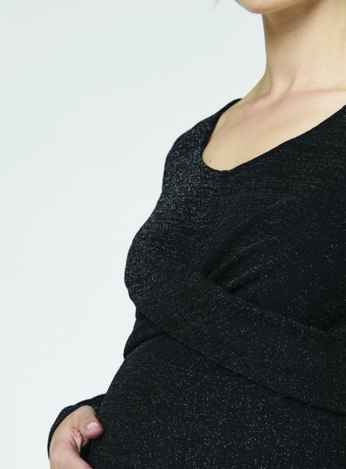 Black Glitter Bodycon Maternity Dress Review