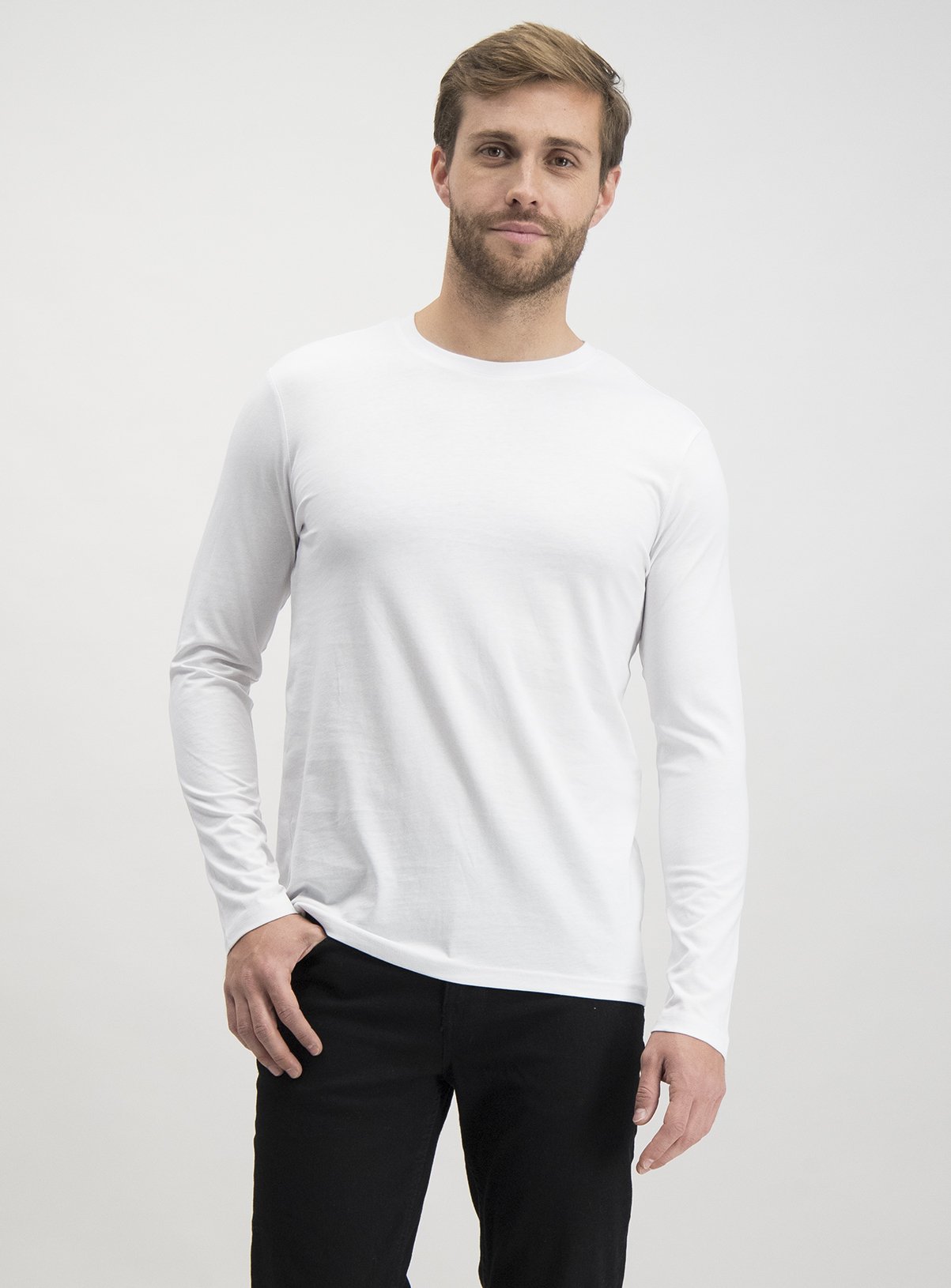 White Plain Long Sleeve T-Shirt Review