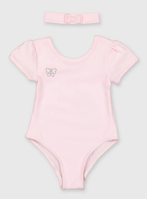 Pink Ballet Leotard & Headband Set 3 years