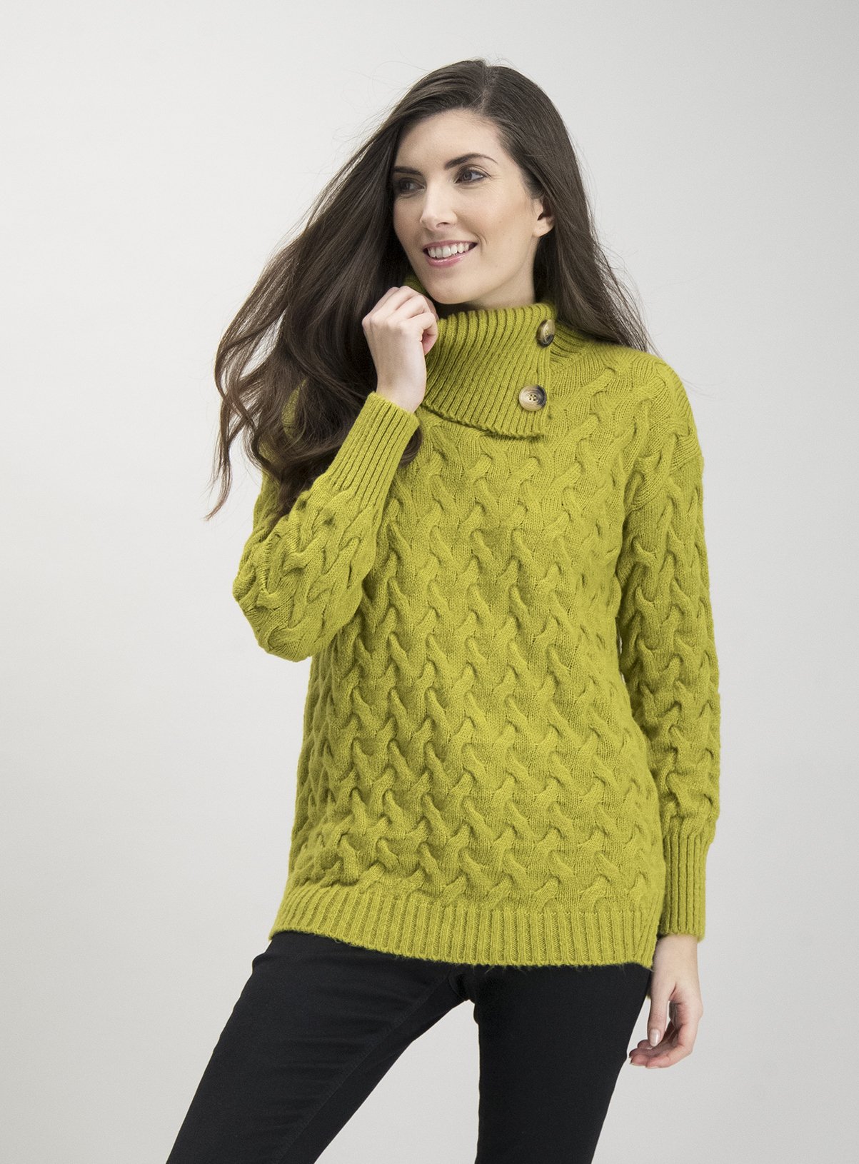 pale blue cowl neck jumper