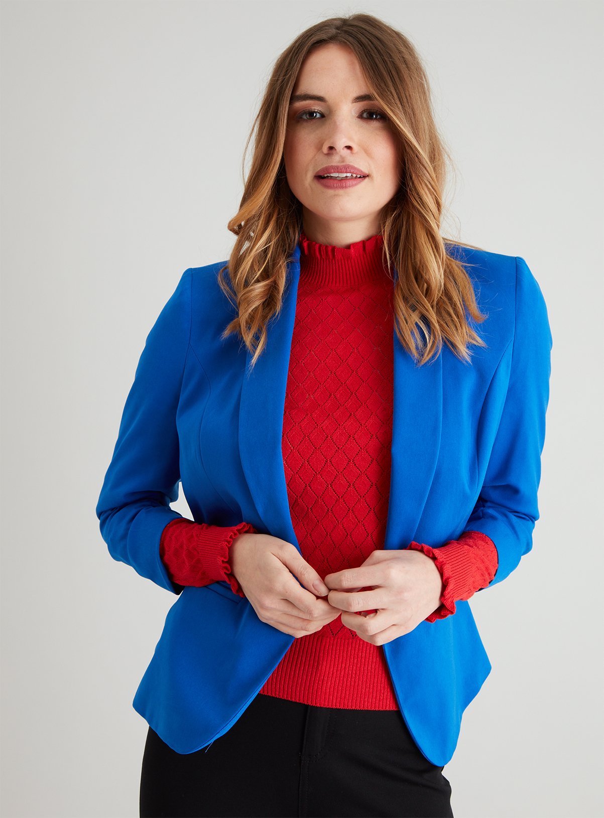 plus size red jacket