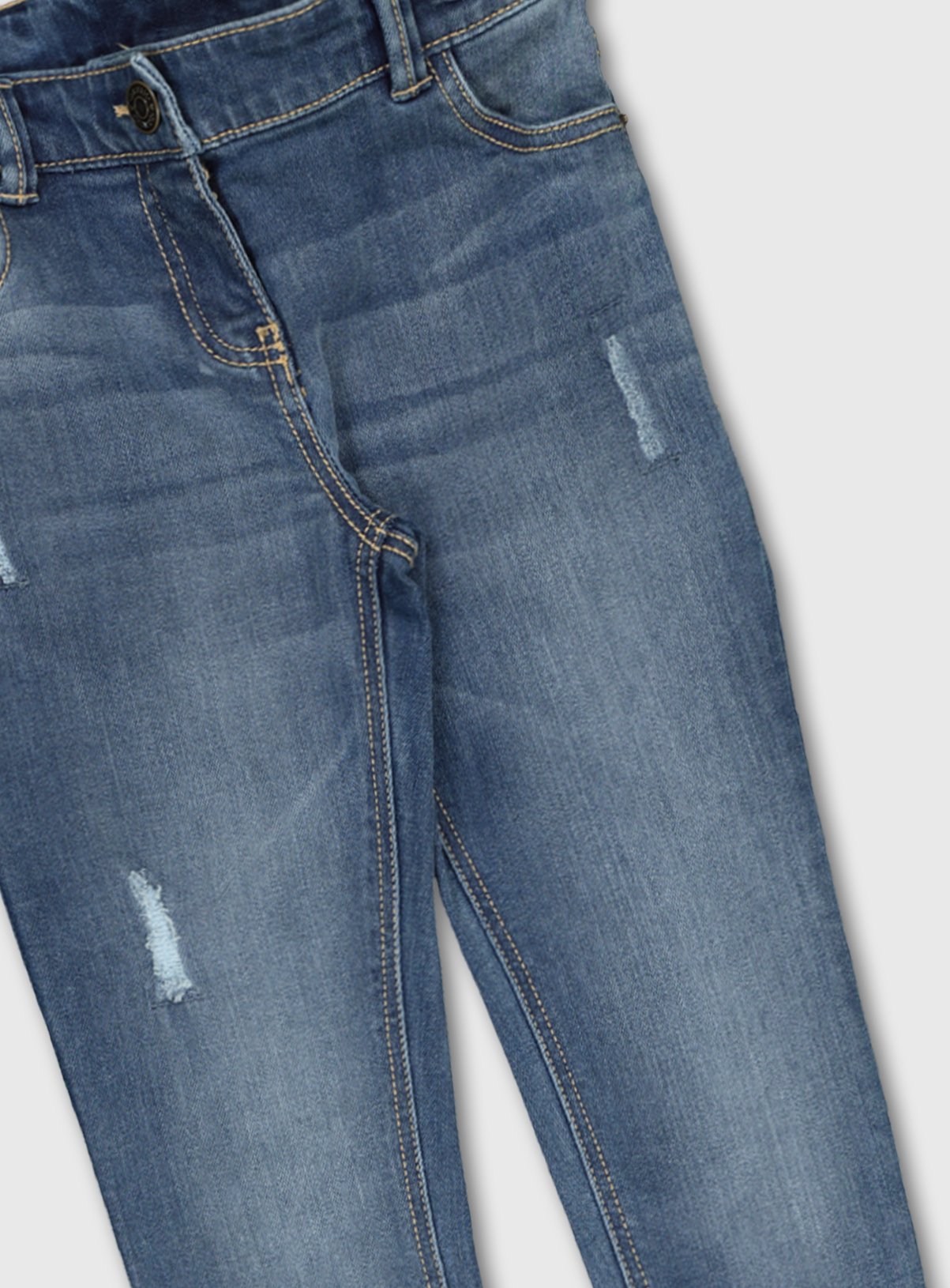 Blue Mid Wash Super Stretch Denim Jeans Review