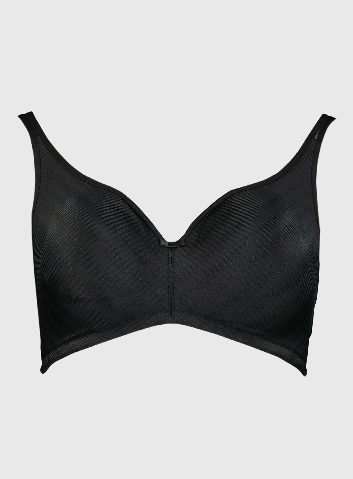Black Soft Comfort Jacquard Zig Zag Lounge Bra - 32A - Image 2 thumbnail