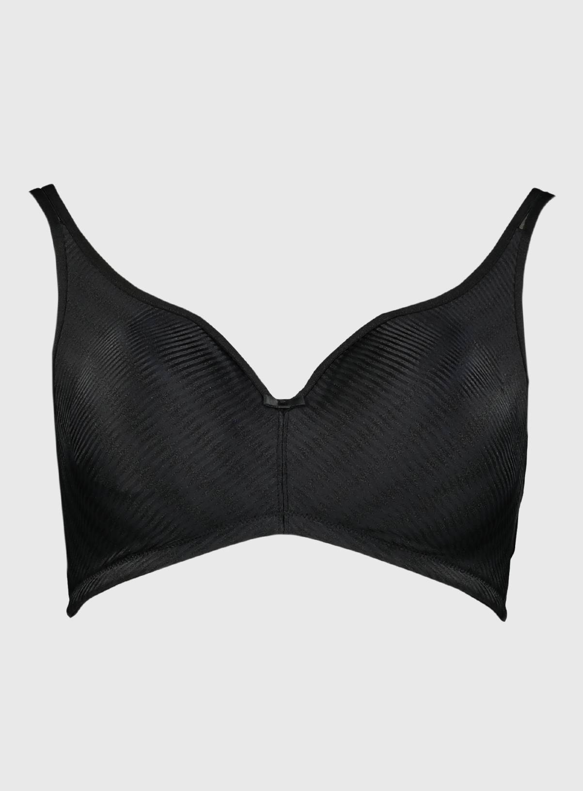 Black Soft Comfort Jacquard Zig Zag Lounge Bra - 32A - Image 2