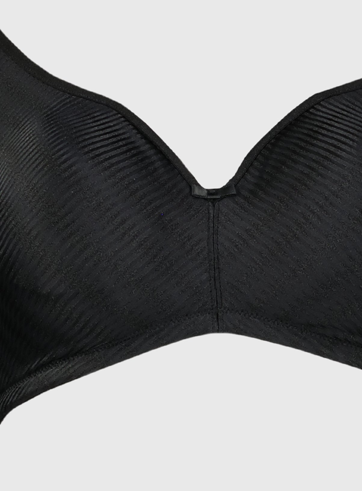Black Soft Comfort Jacquard Zig Zag Lounge Bra - 32A - Image 3 thumbnail