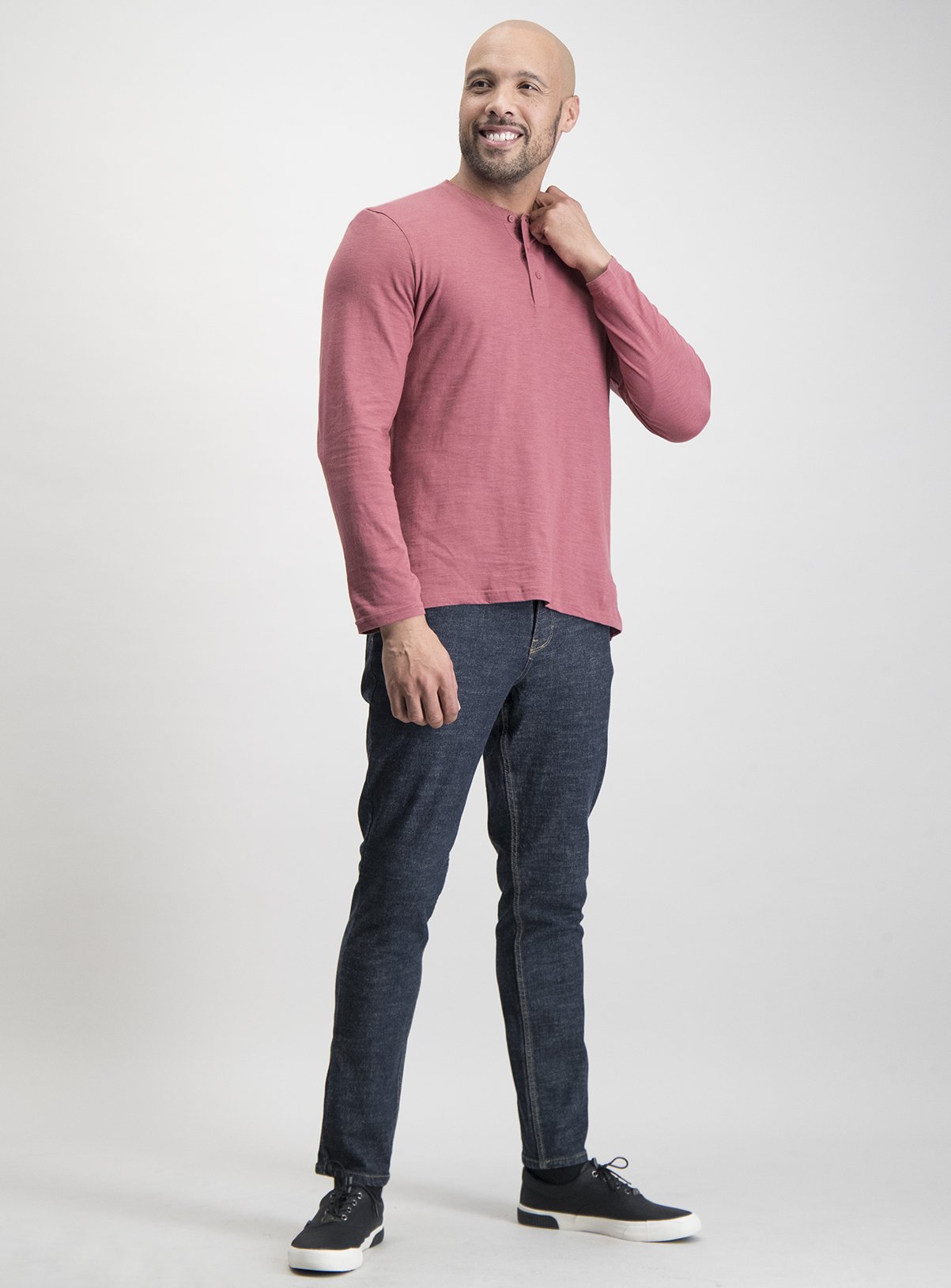 Pink Slub Grandad Long Sleeve Top Review