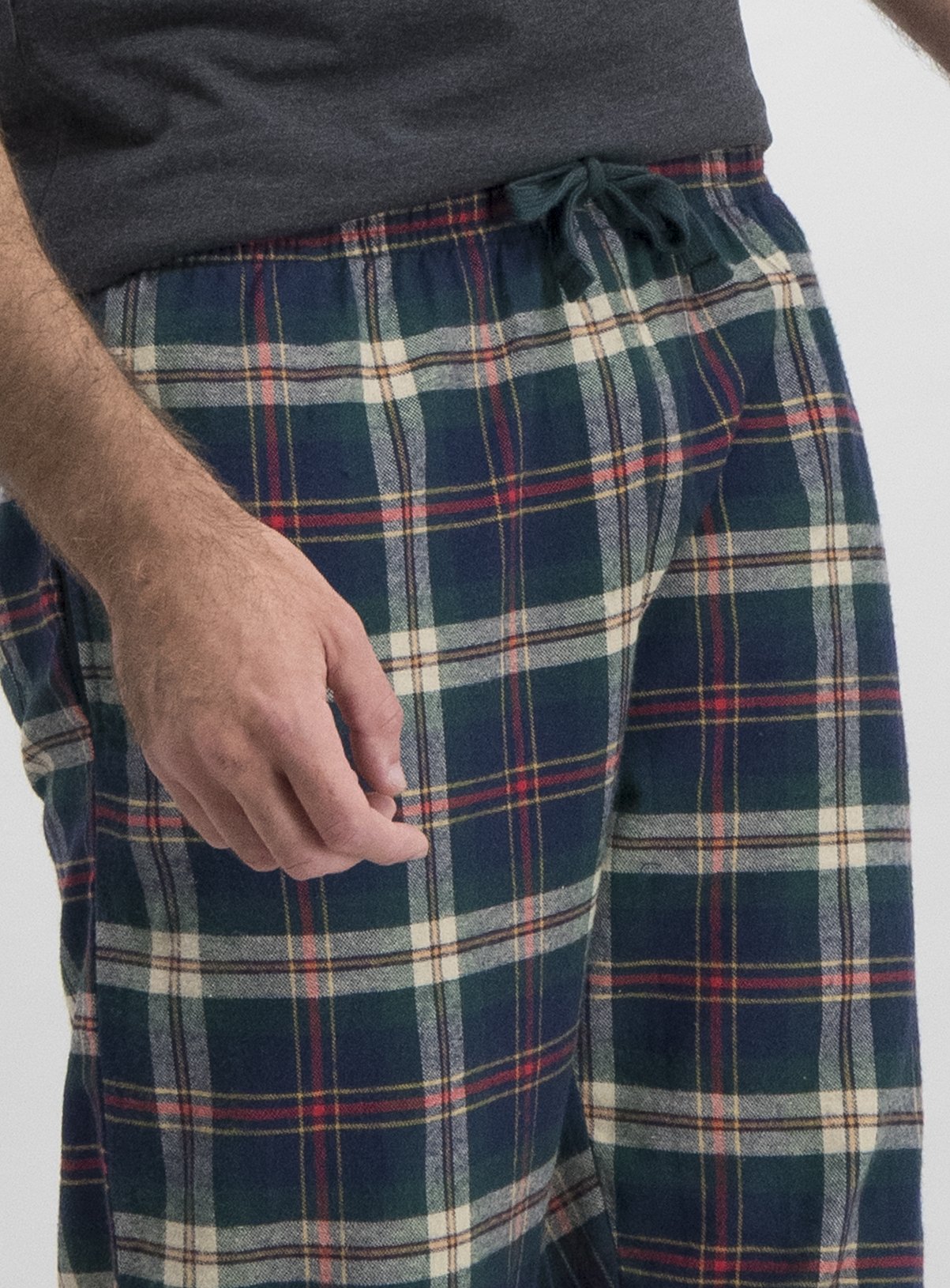 Dark Green & Navy Check Pyjama Bottoms Review