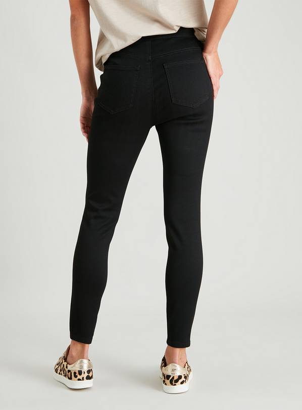 high rise black jeggings