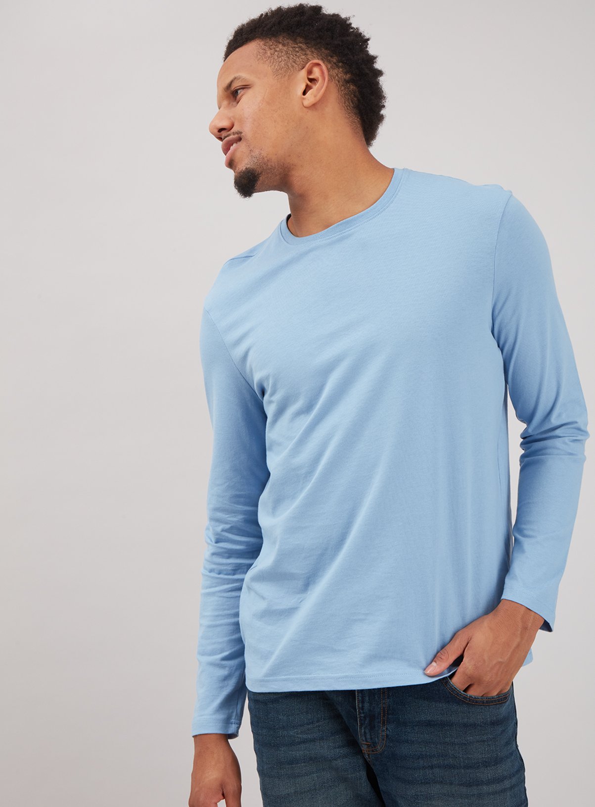 plain light blue t shirt