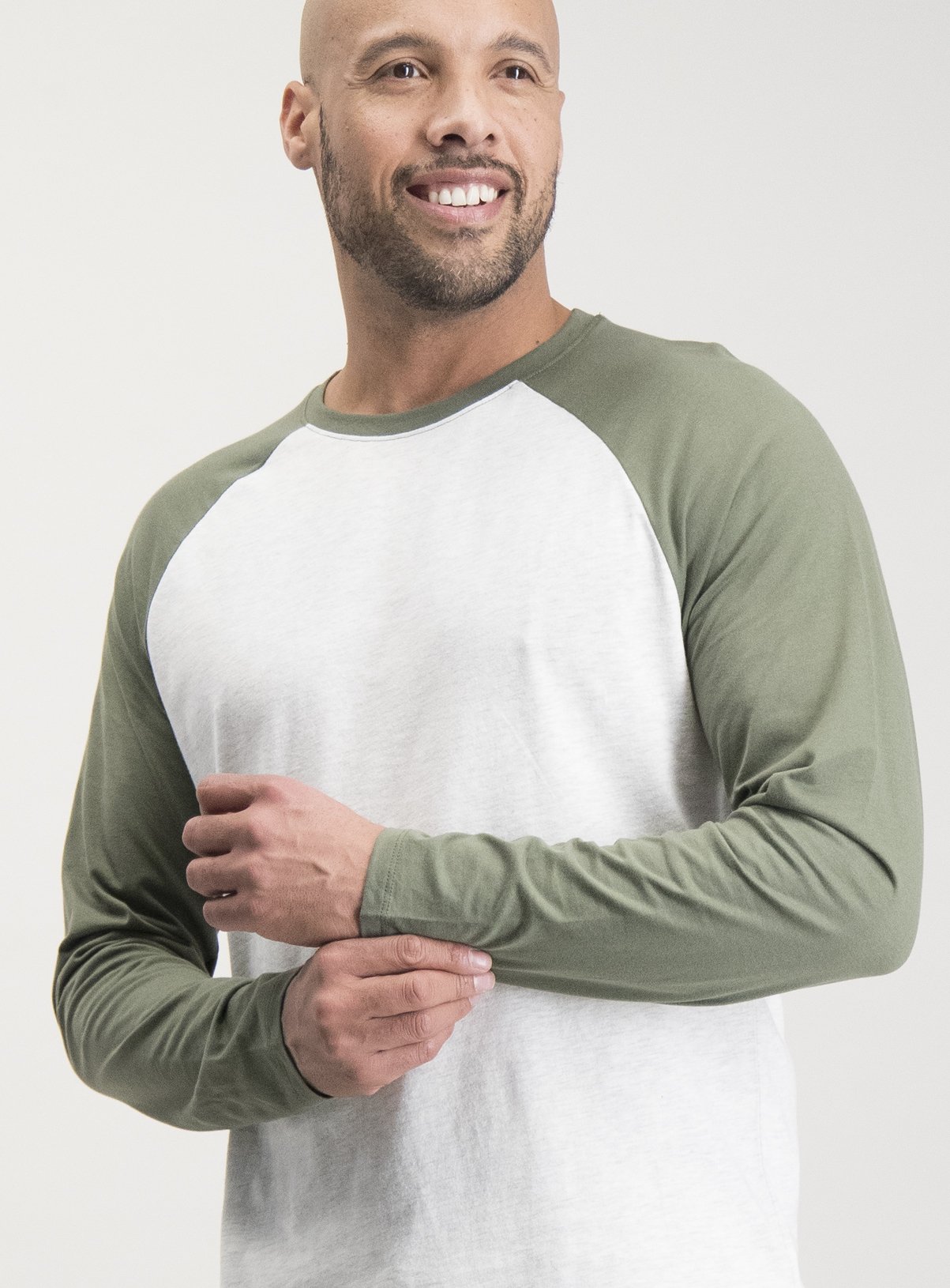 Khaki & Oatmeal Marl Long Sleeve Raglan Top Review