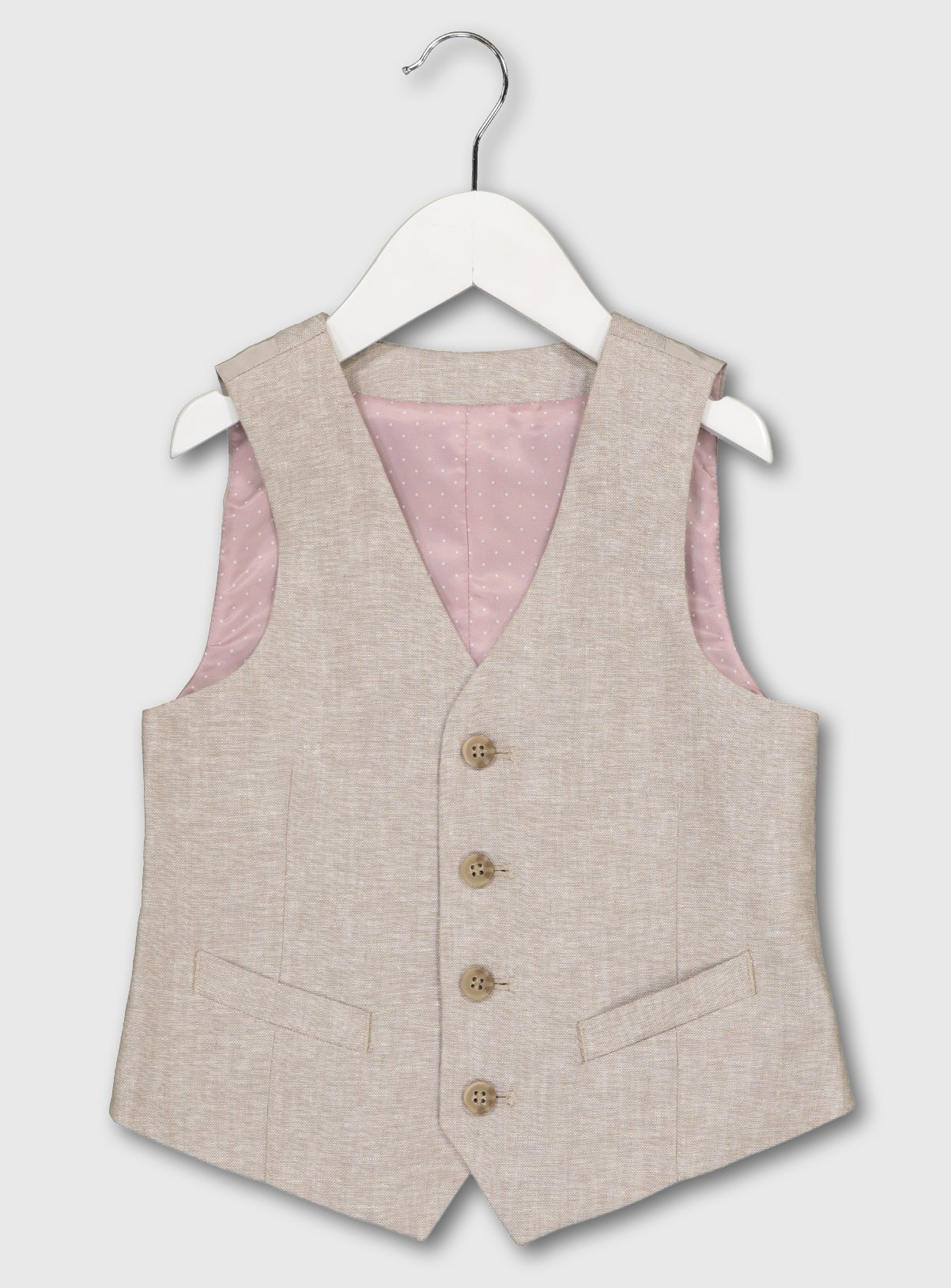 Beige Linen-Blend Waistcoat Review