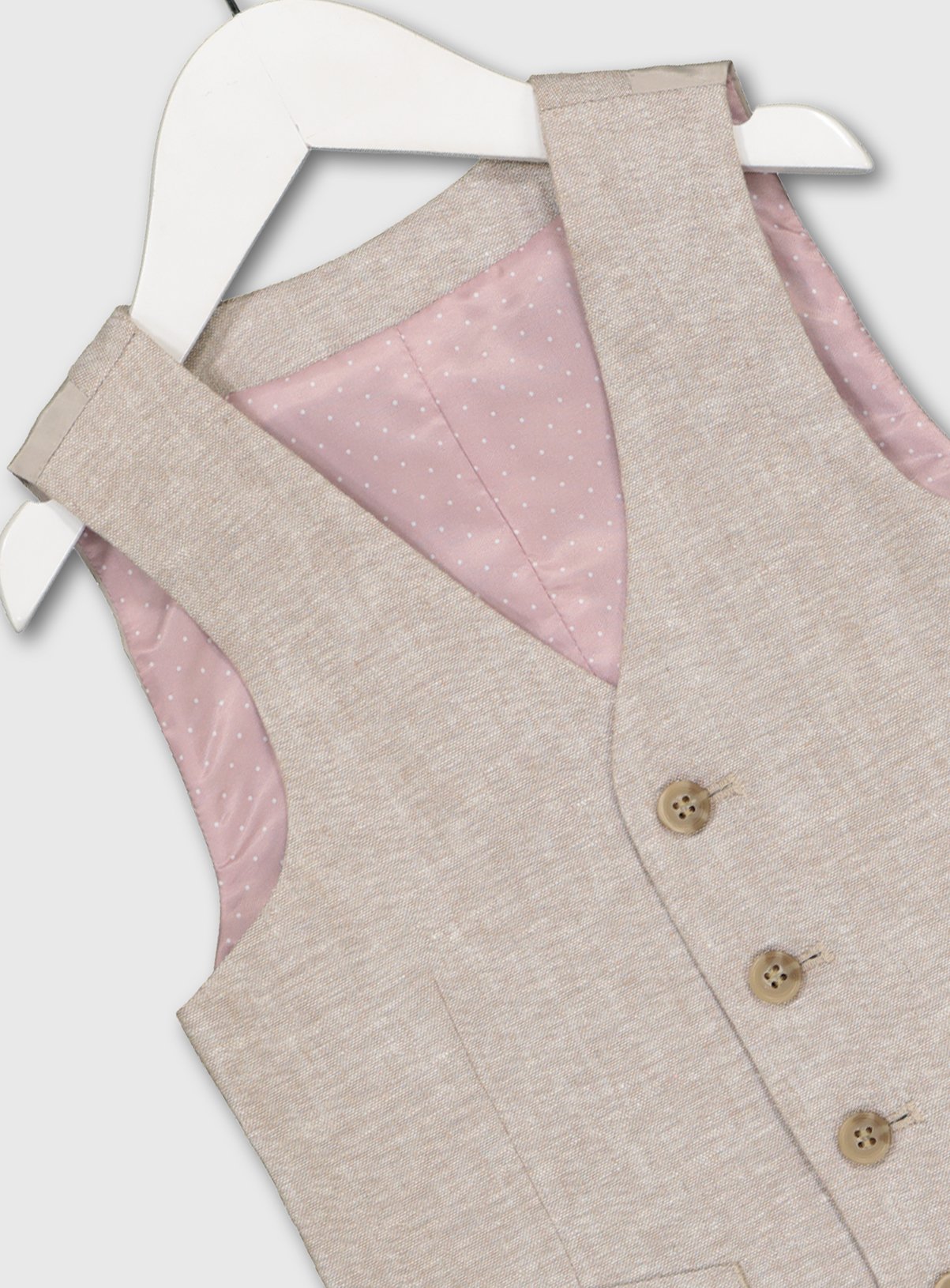 Beige Linen-Blend Waistcoat Review