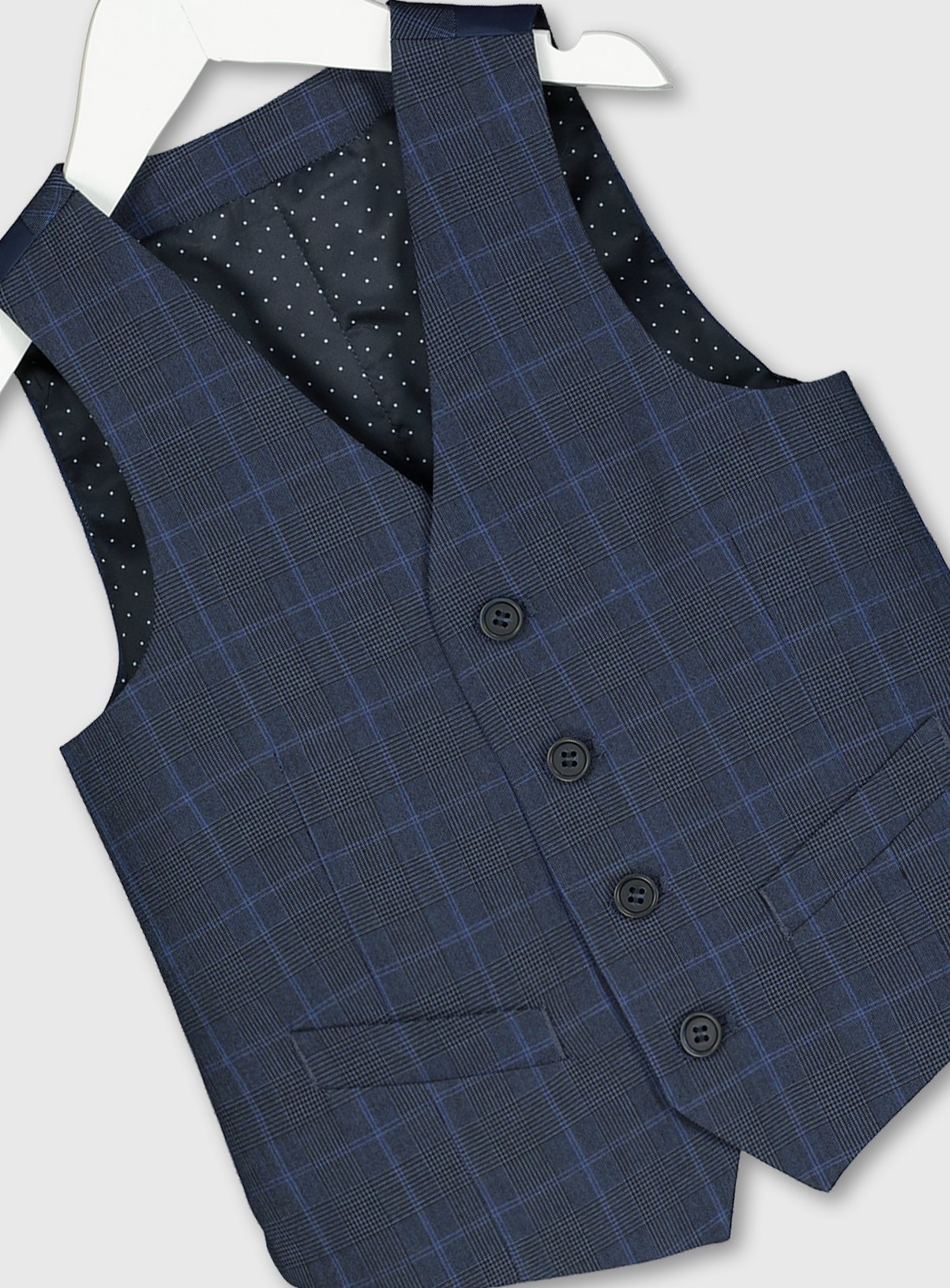 Blue Check Formal Waistcoat Review