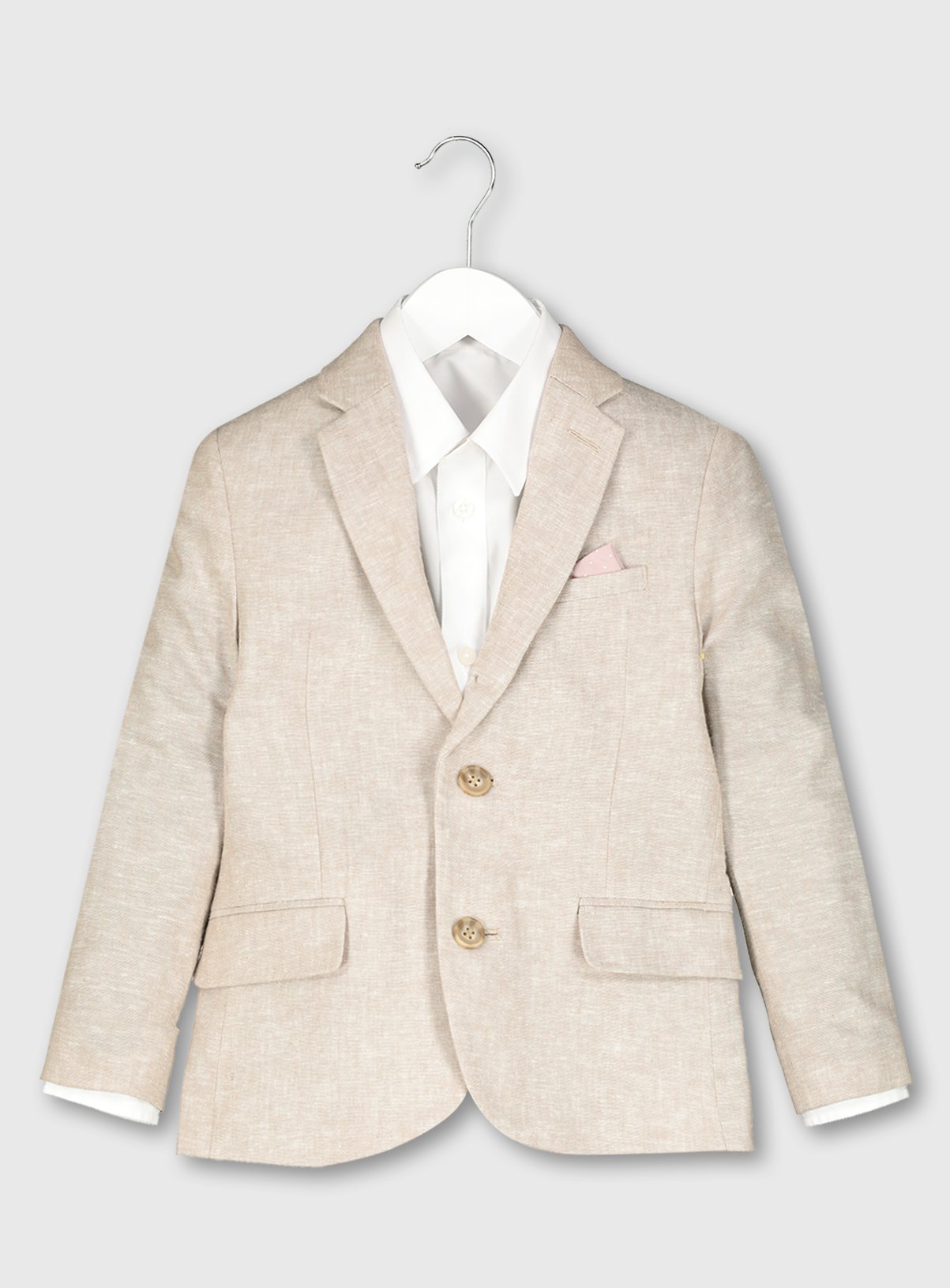 Beige Linen Blend Formal Jacket Review