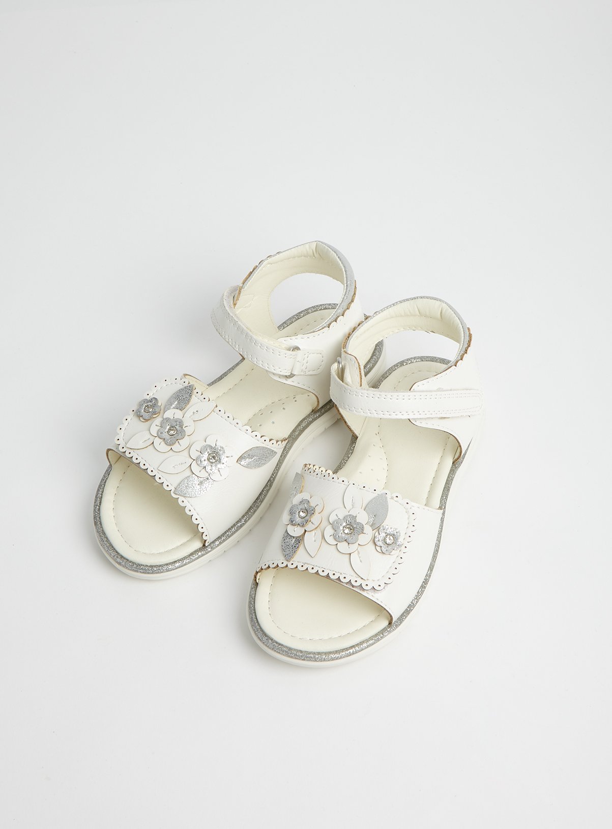 White Floral Faux Leather Sandals Review