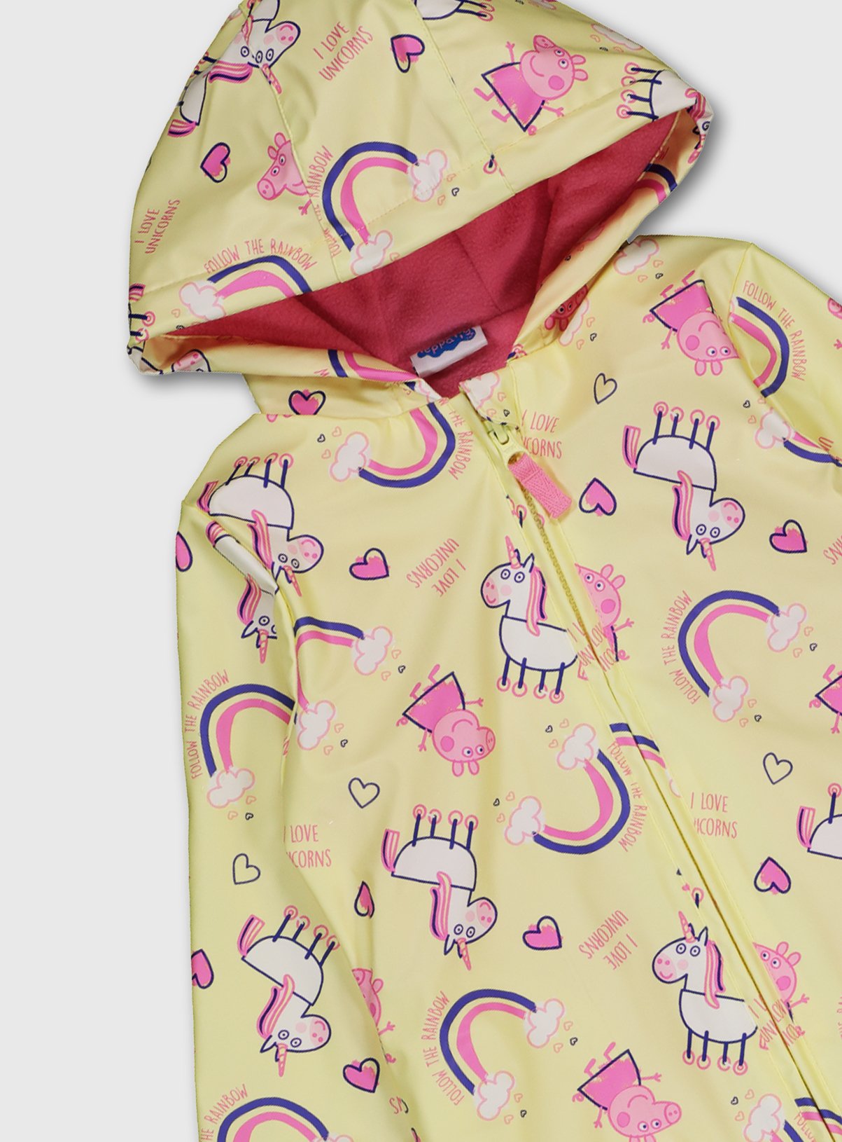 Peppa Pig Yellow Fleece Lined Raincoat Review