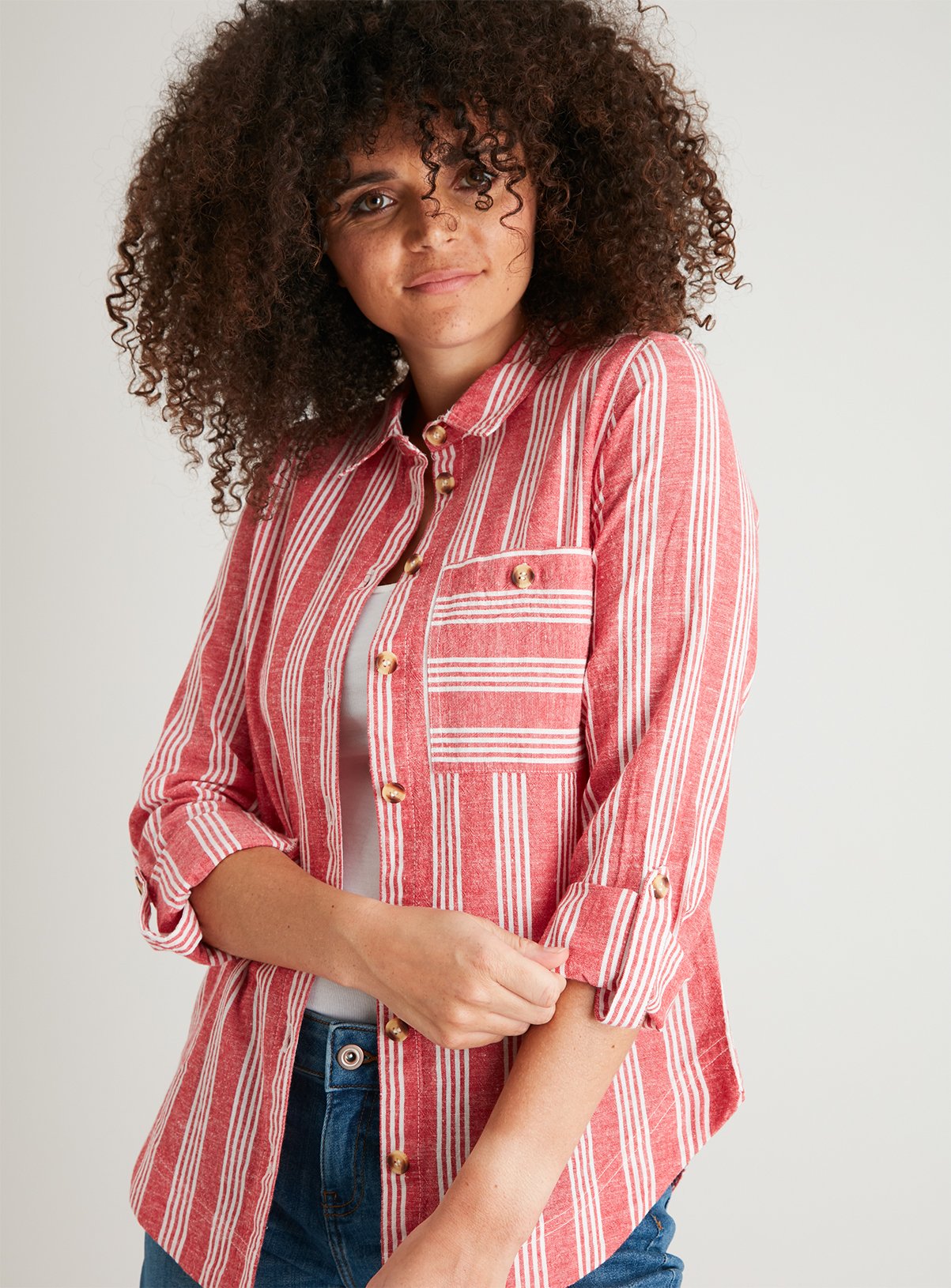 Red Deckchair Stripe Shirt With Linen Review