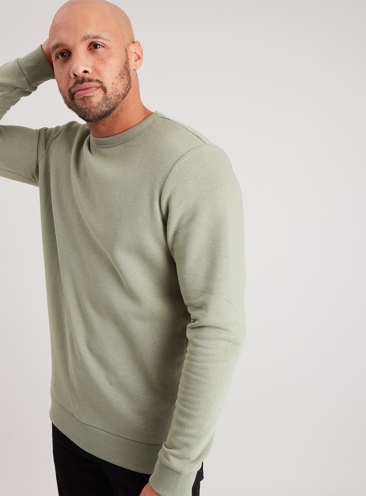 sage green sweatshirt