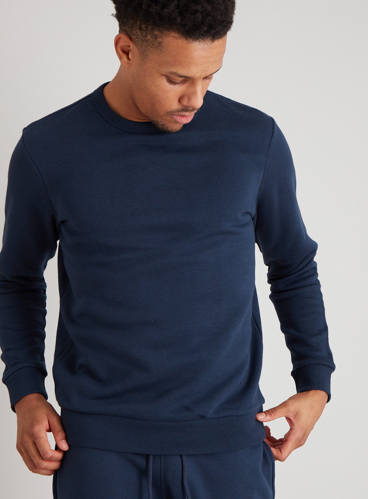 navy crew sweatshirt