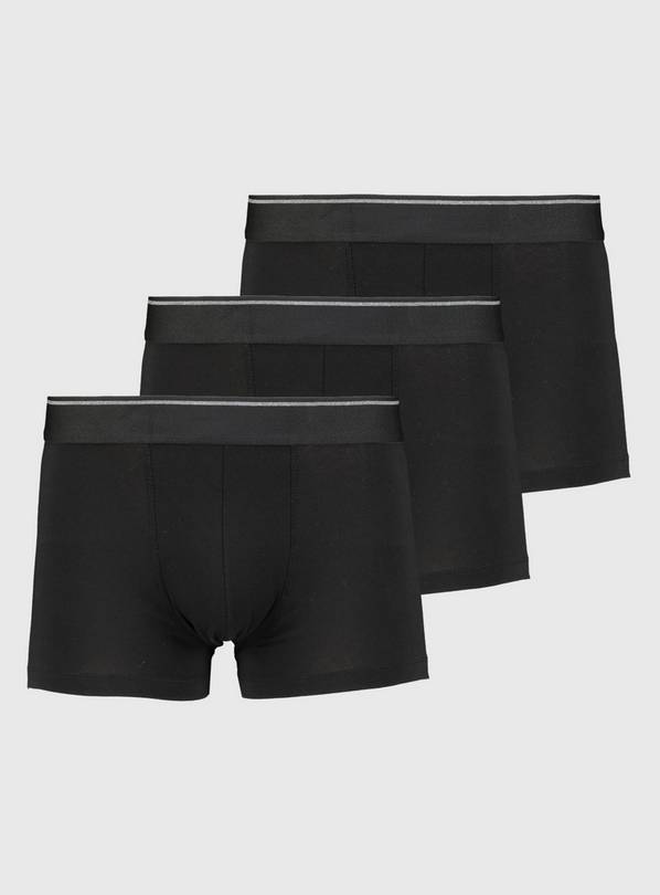 Buy Black & Grey Trim Hipster Briefs 3 Pack - XXXL | Underwear | Argos