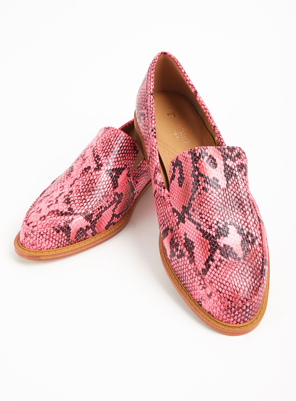 fuchsia pink loafers