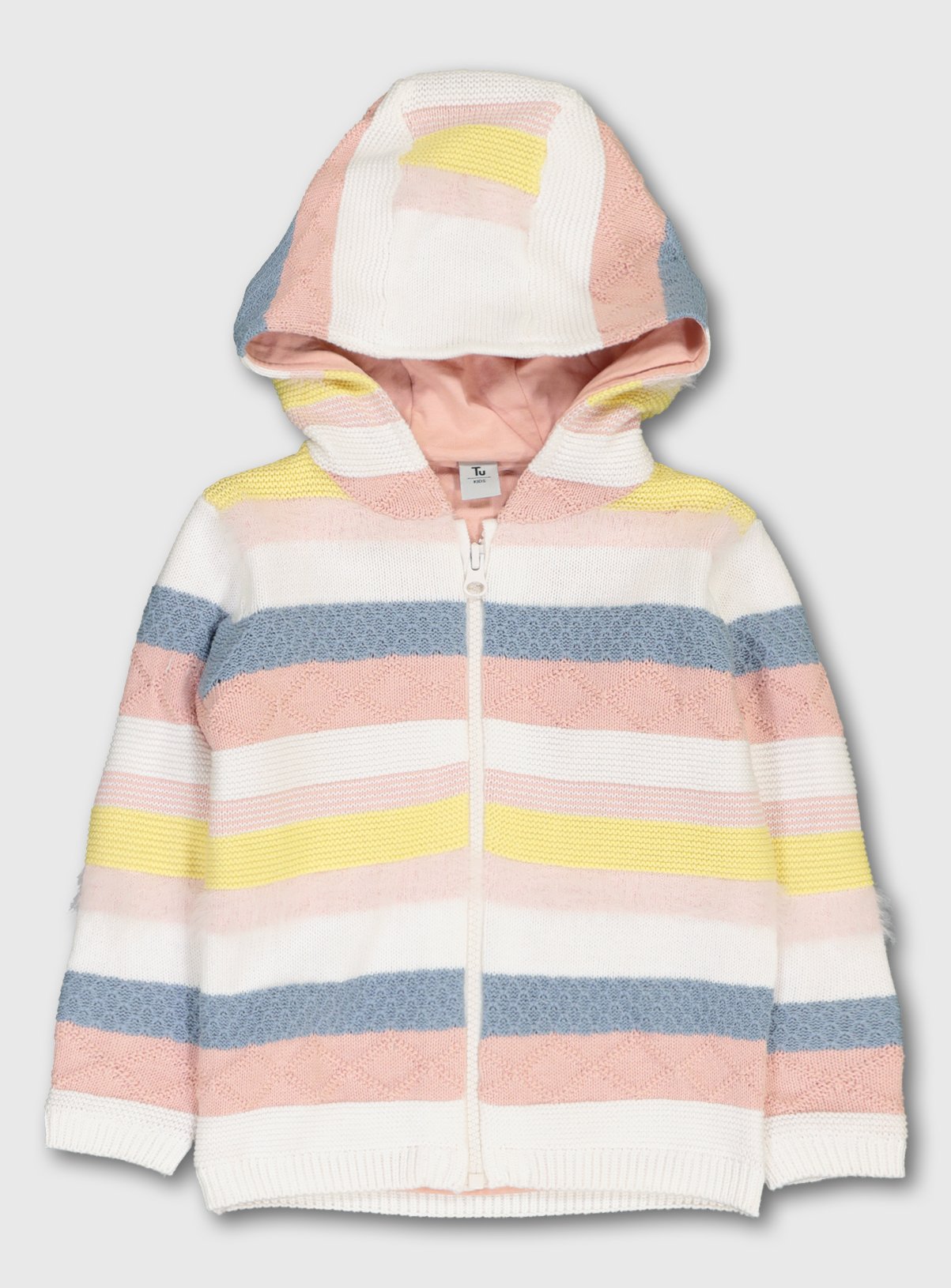 pastel multi coloured hoodie